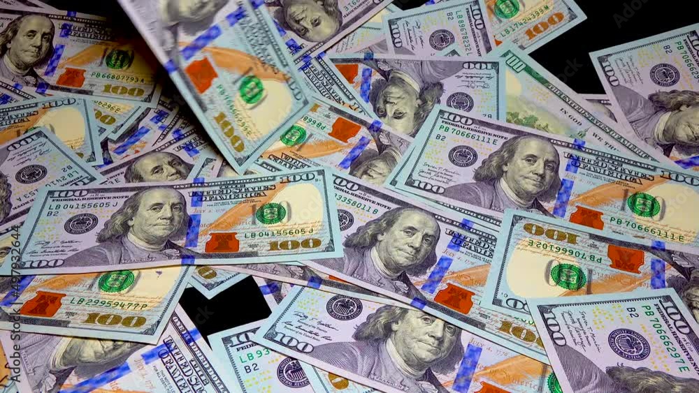100 Dollar Bills, Portrait of president Benjamin Franklin on US dollar bills. Business concept 100 Dollar Bills, Portrait of president Benjamin Franklin on US dollar bills. Business concept
