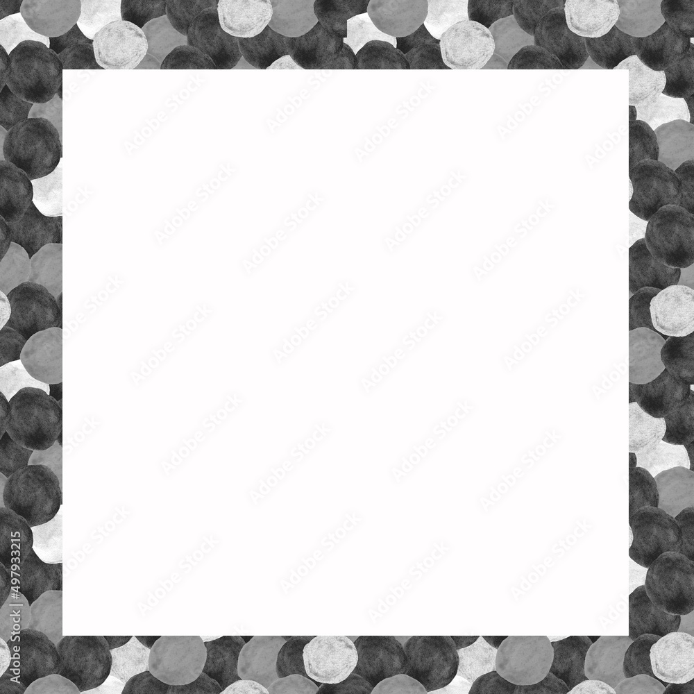 Watercolor black and white frame Watercolor black and white frame