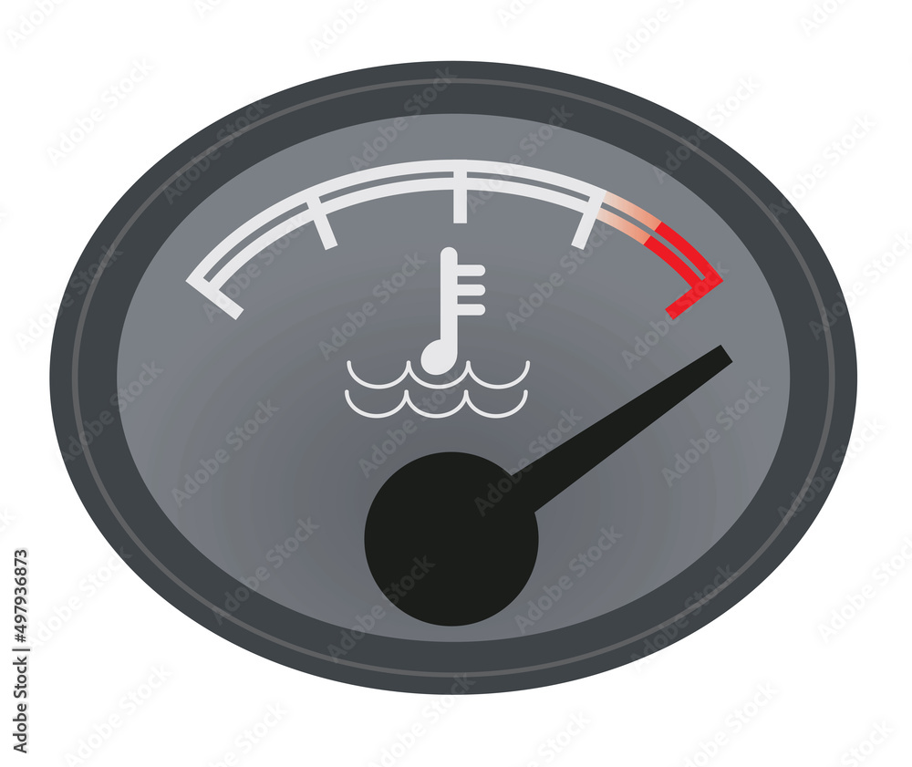 Car temperature gauge. vector illustration Stock Vector Adobe Stock