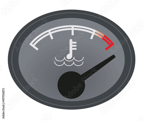 Car temperature gauge. vector illustration