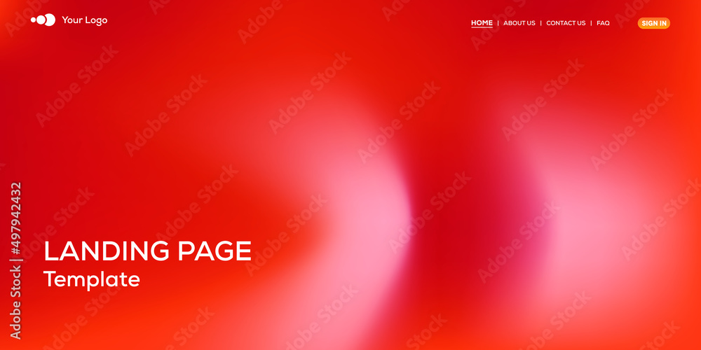 Obraz premium Minimalist landing page for website UI design background. Vector