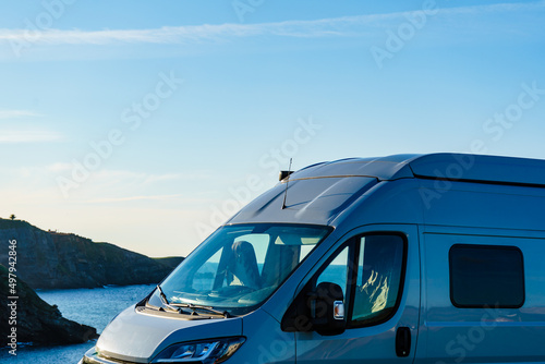 Canvas-taulu Campervan camping on nature