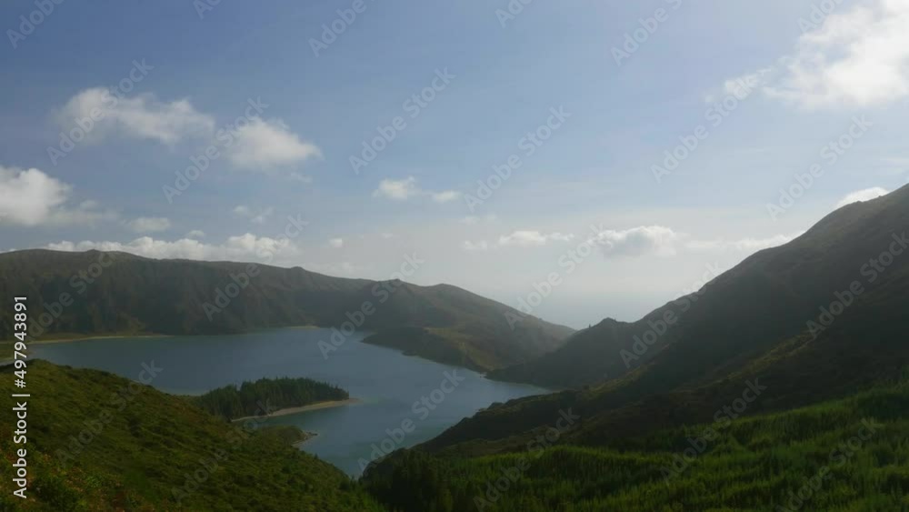 Time Lapse clouds over Azorean lake, Lagoa do Fogo Time Lapse clouds over Azorean lake, Lagoa do Fogo