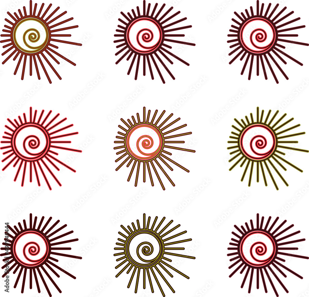 A set of stars of the same shape and different colors. Vector file for designs. A set of stars of the same shape and different colors. Vector file for designs.