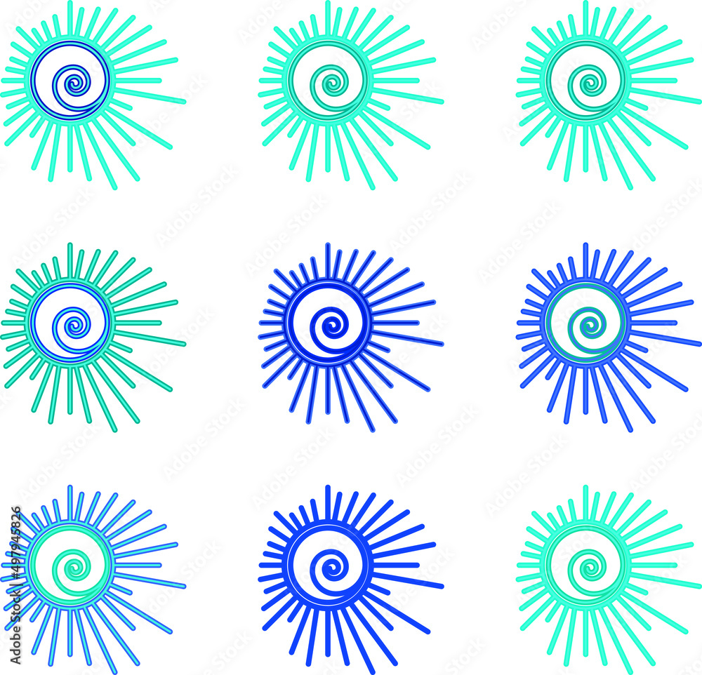 A set of decorative stars, the same shape and different colors. Vector file for designs. A set of decorative stars, the same shape and different colors. Vector file for designs.