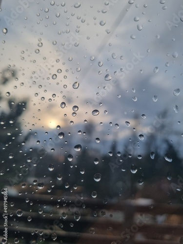 rain drops on window © Maciej