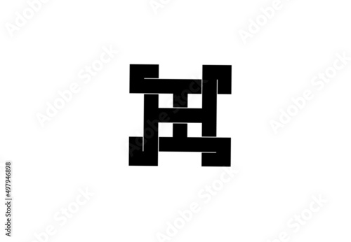 hh h initial letter logo isolated on white background