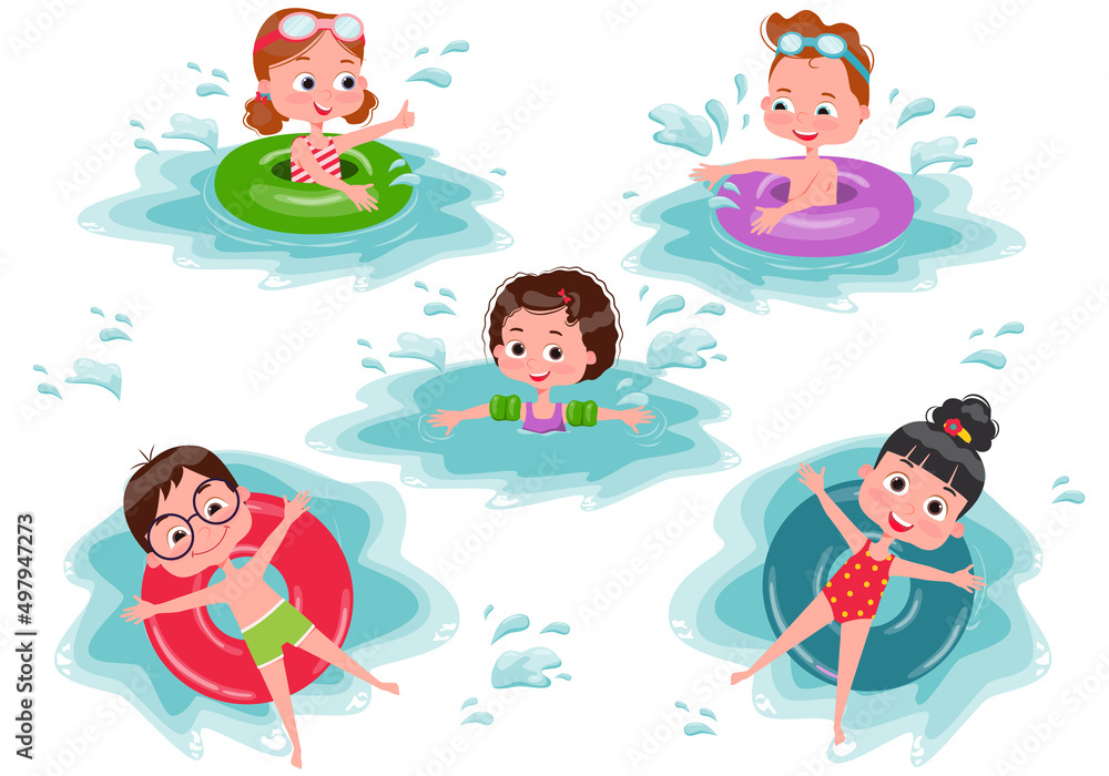 Set of children's and beach entertainment. Vector isolated illustration of summer and children Set of children's and beach entertainment. Vector isolated illustration of summer and children