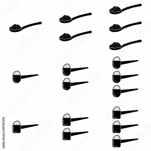 spoon icon set, spoon vector set sign symbol