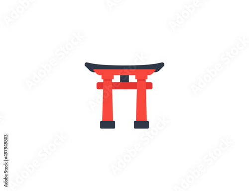 Shinto Shrine vector flat emoticon. Isolated Shinto Shrine illustration. Shinto Shrine icon