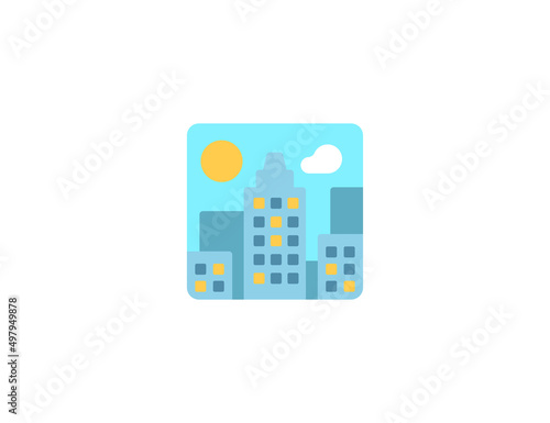 Wallpaper Mural Cityscape vector flat emoticon. Isolated Cityscape illustration. Cityscape icon Torontodigital.ca