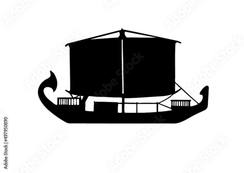 solar boat, the funerary boat of Cheops, found in front of the pyramid of Giza