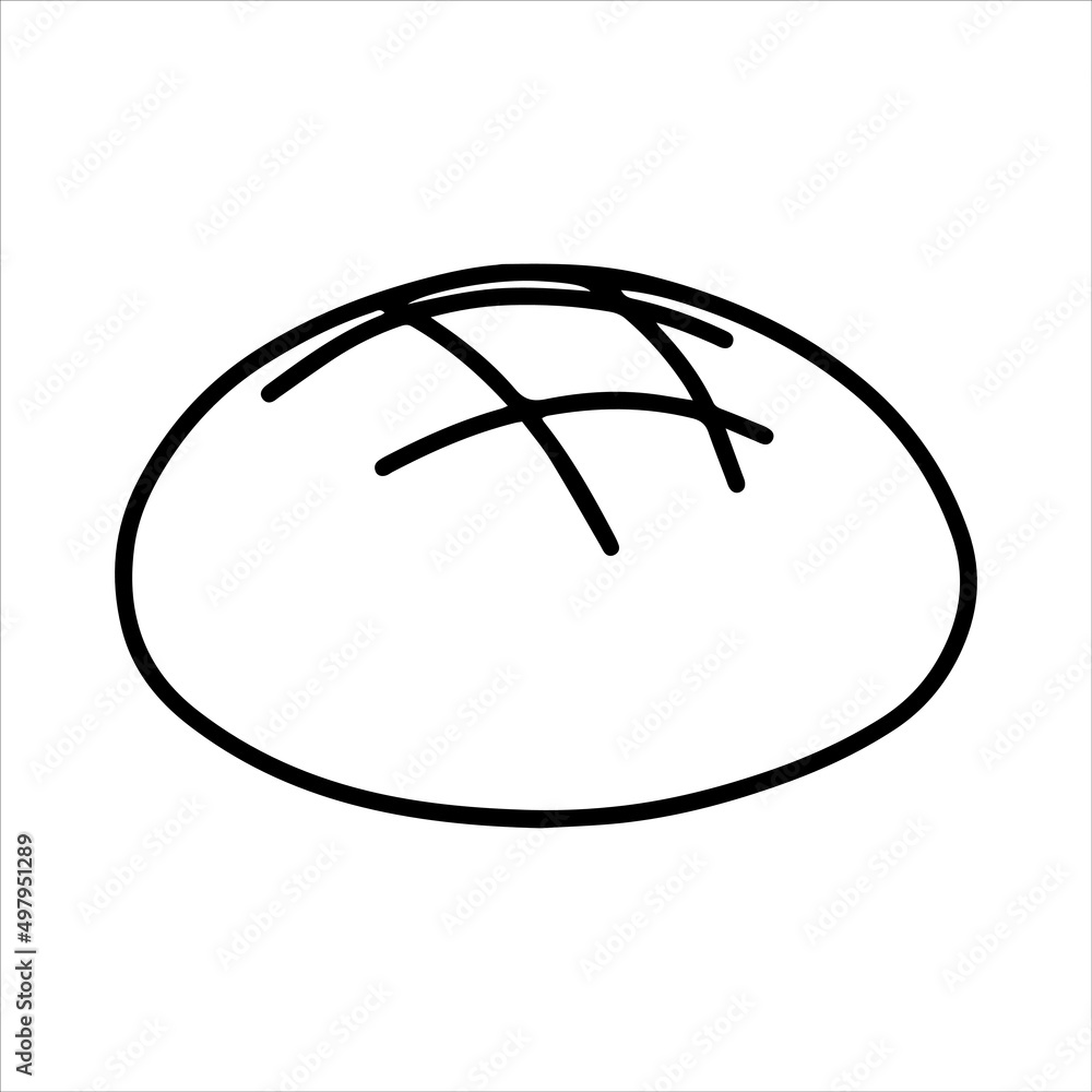 vector drawing in doodle style bread. simple line drawing of bread, pastries. black and white illustration vector drawing in doodle style bread. simple line drawing of bread, pastries. black and white illustration