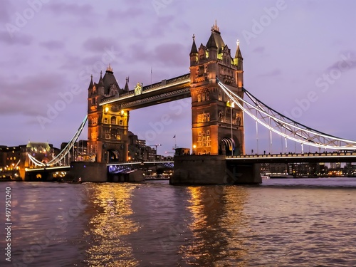 tower bridge at night  London  United Kingdom
