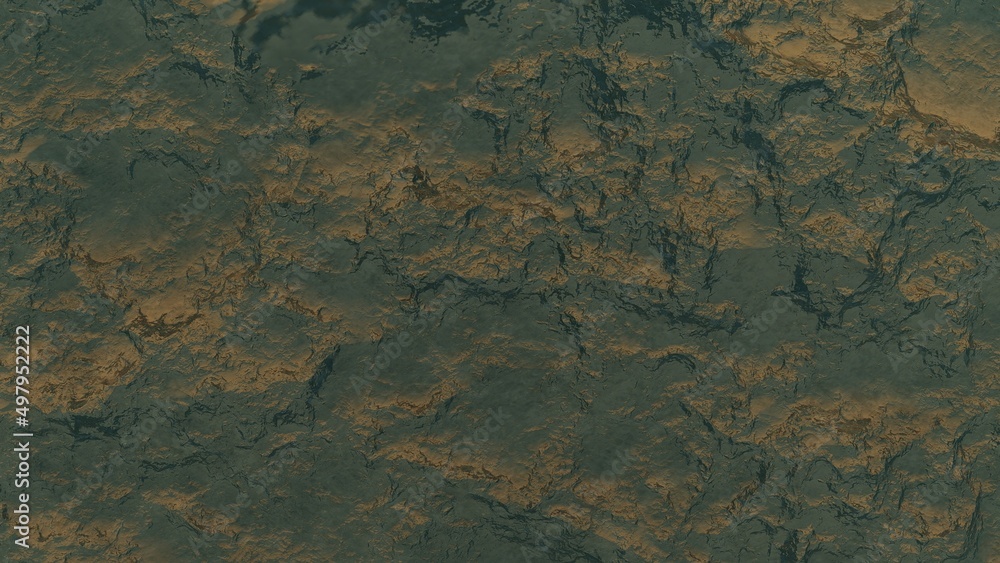 Fototapeta premium realistic surface of an alien planet, view from the surface of an exo-planet 