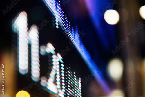 Photography Display of Stock market quotes in Hong Kong