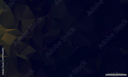 Low poly background in dark blue