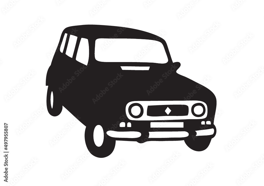 illustration of  vintage car