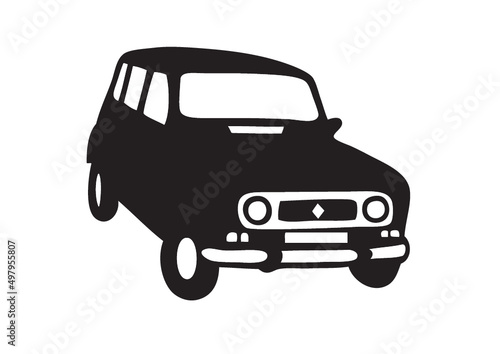 illustration of  vintage car