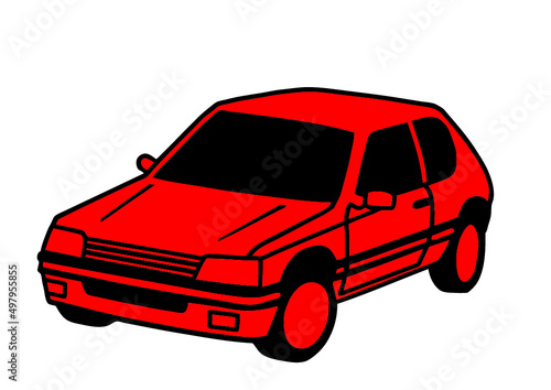red truck isolated