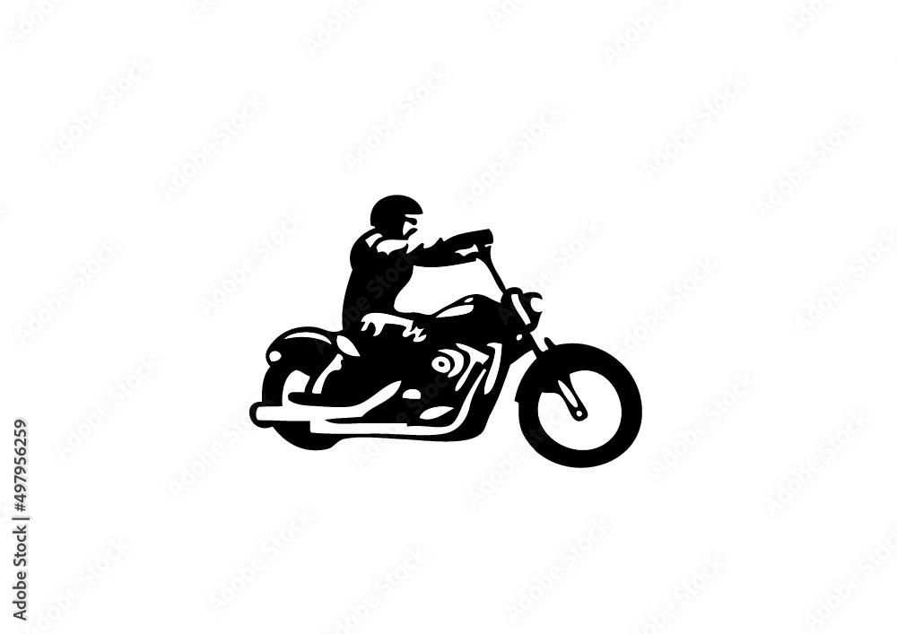 A motorcycle, often called a motorbike, bike