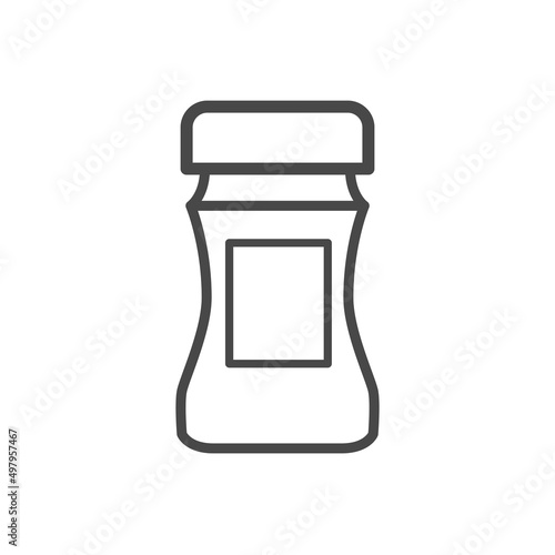 Vector linear icon with coffee