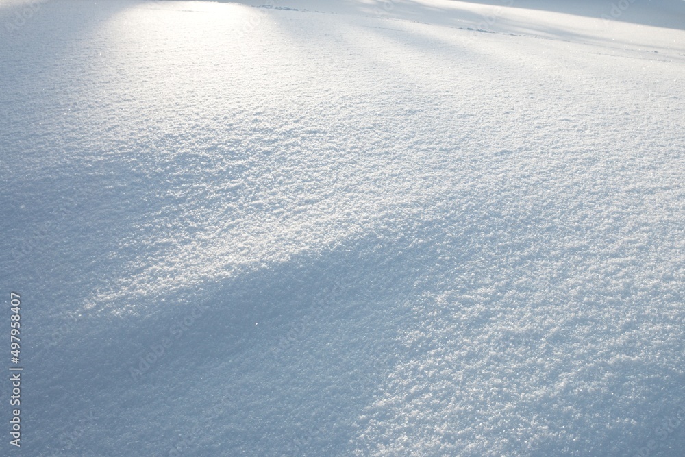 Closeup of snow blast in sunny winter day. Closeup of snow blast in sunny winter day.