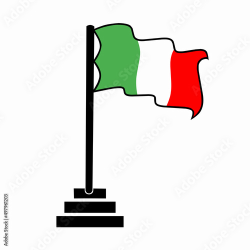 italy country flag vector illustration photo