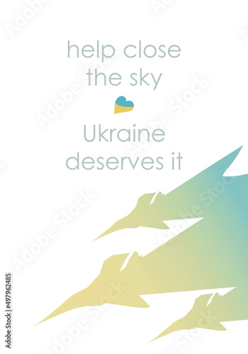 close the sky Ukraine Flag Sunflower Ukrainian Support I Stand with Ukraine Pray for Ukraine Stop the War Sunflower, Embrace icon, arms hugging in colors of Ukraine