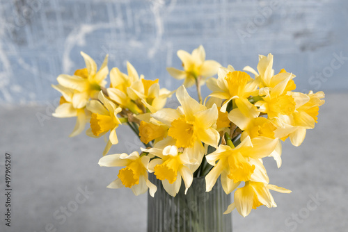 Yellow flowers in a vase