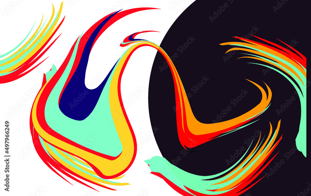 Naklejka premium Abstract wavy vector design 