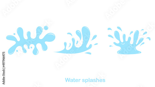 Water splash nature splash elements ,wet droplets of dew shapes , isolated on white background, Vector illustration EPS 10 