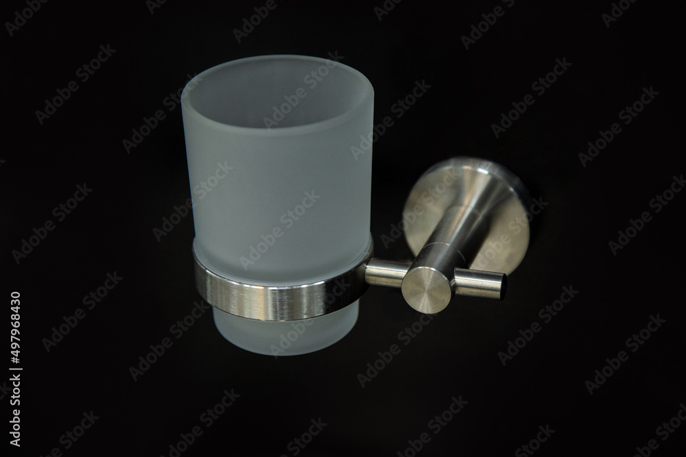 Glass Cup for toothbrushes with holder Glass Cup for toothbrushes with holder