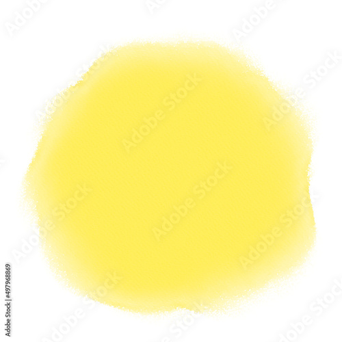yellow spot of paint, imitation of watercolor. Transparent spot, frame, paint texture © siaminka