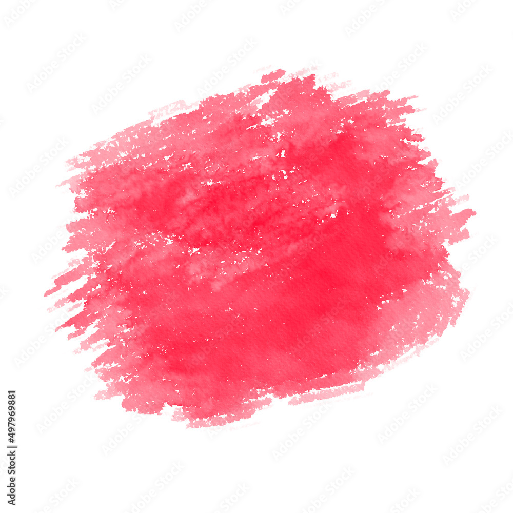 Red transparent spot, imitation of watercolor. A spot of red paint.