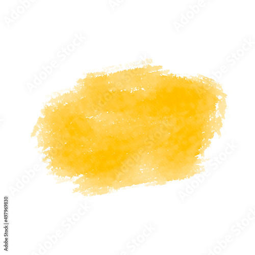 yellow spot of paint, imitation of watercolor. Transparent spot, frame, paint texture