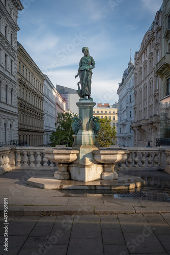 Goose Girl Fountain (Gansemadchenbrunnen) created by Anton Paul Wagner  in 1886 - Vienna, Austria