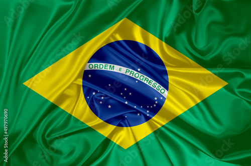 Photography National flag of Brazil hoisted outdoors. Brazil Day Celebration