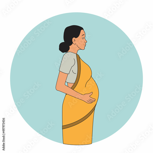 An Indian Pregnant Woman | A Young Pregnant Woman 
