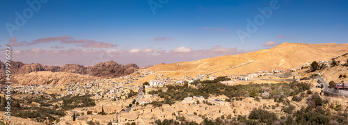 Overlooking Wadi Musa near the ancient Rose City of Petra
