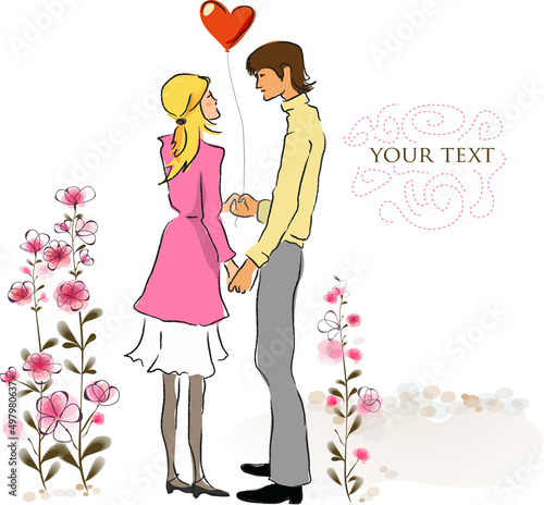 Boy and girl in love