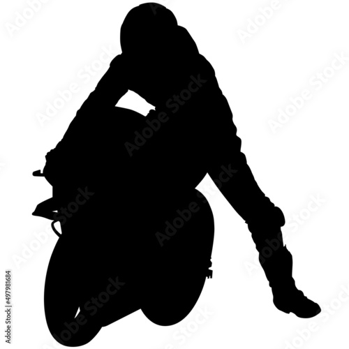 In the Drift Superbike racing motorcycle, Motorcycle cyclist, MotoGP Bike, British Superbike, Isle of Man TT, Moto2 motorcycle with the racer. silhouette photo