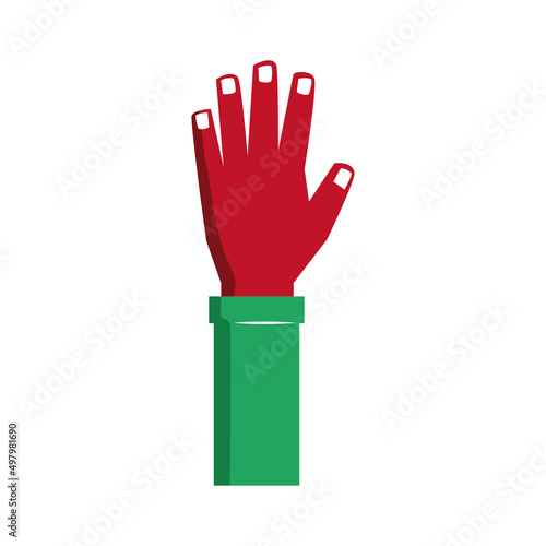 afro hand open
