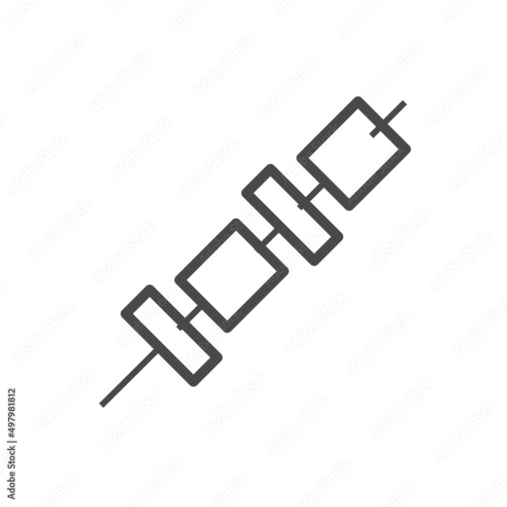 Vector linear icon with kebab Vector linear icon with kebab