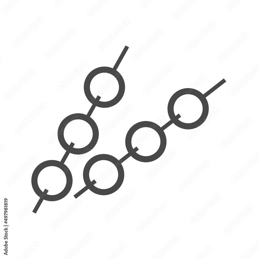 Vector linear icon with mitarashi dango Vector linear icon with mitarashi dango