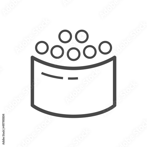 Vector linear icon with ikura