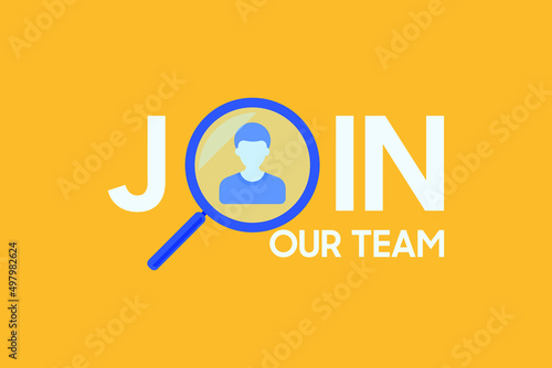 Business recruiting concept. We are hiring. Flyer design. Vector illustration Banner with 