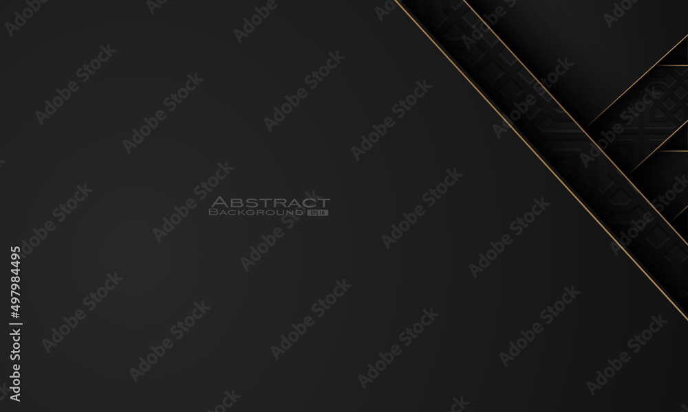 Luxury black background with gold and glitter lines Luxury black background with gold and glitter lines
