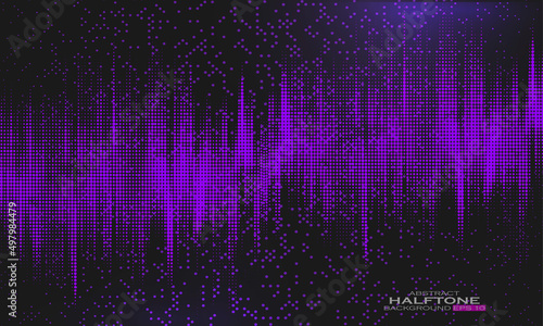 Abstract purple halftone background with sparkling light