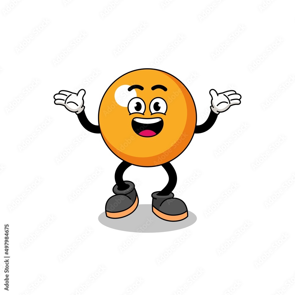 ping pong ball cartoon searching with happy gesture ping pong ball cartoon searching with happy gesture
